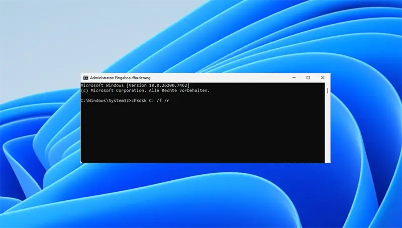 CHKDSK Windows 11 Festplatte auf Fehler pruefen Anleitung