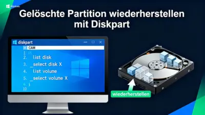 Geloeschte Partition wiederherstellen mit DiskPart