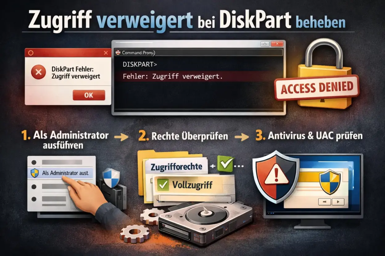 Zugriff verweigert bei DiskPart beheben