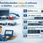 Laufwerksbuchstaben ändern DiskPart