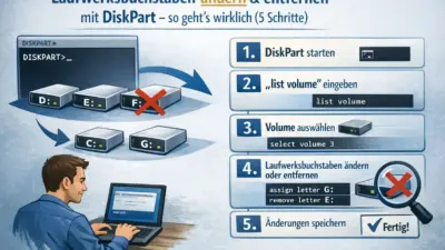Laufwerksbuchstaben ändern DiskPart