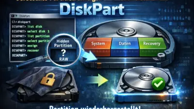 Versteckte Partition anzeigen und wiederherstellen mit DiskPart