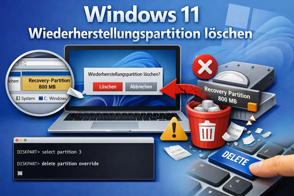 Wiederherstellungspartition löschen