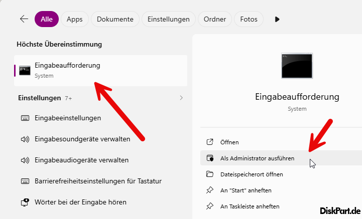 CMD als Administrator