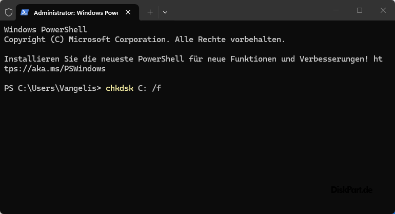 Dateisystemfehler reparieren CHKDSK Befehle erklärt
