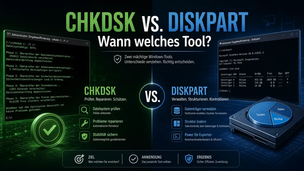 CHKDSK vs. DiskPart