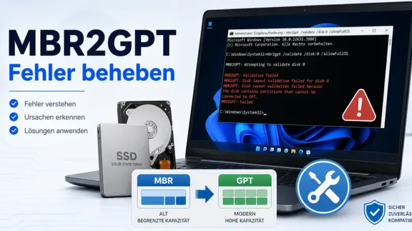 MBR2GPT Fehler beheben