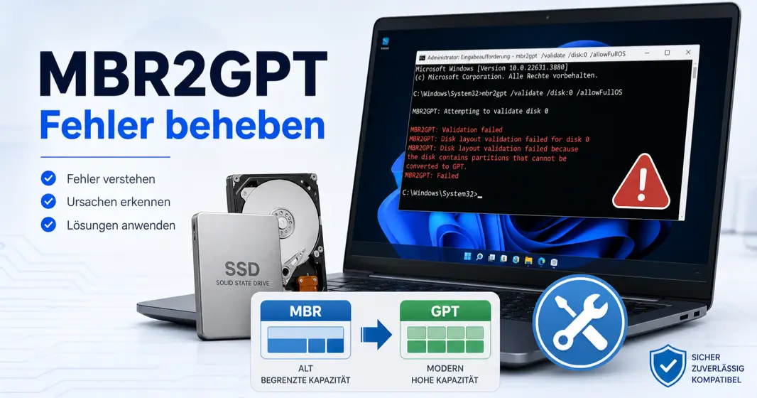 MBR2GPT Fehler beheben