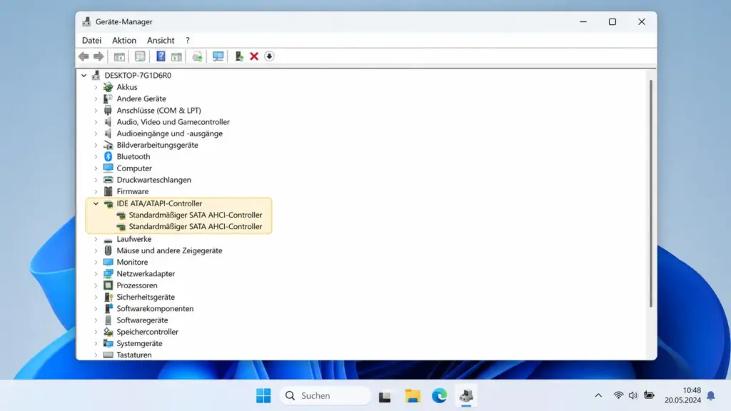 SSD langsam Windows 11 – 7 Ursachen und wie Sie sie beheben 4 AHCI Modus aktivieren Windows 11