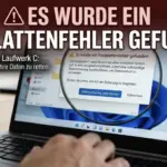 Es wurde ein Festplattenfehler gefunden