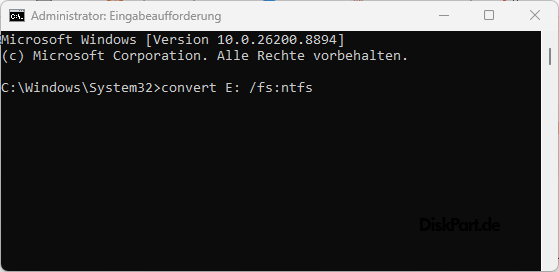 FAT32 zu NTFS konvertieren Windows