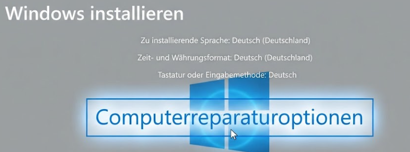BitLocker Festplatte formatieren ohne Passwort – die DiskPart-Anleitung für jeden Fall 3 Windows Setup Bildschirm